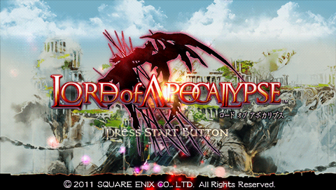 Lord of Apocalypse title screen for PSP