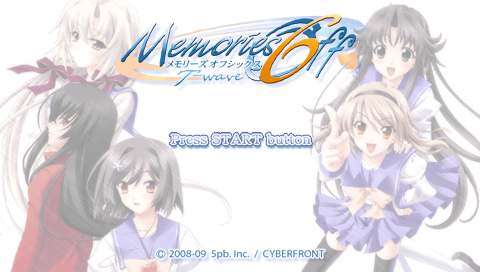Memories Off 6: T-Wave title screen for PSP