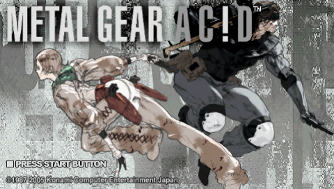 Metal Gear Acid title screen for PSP