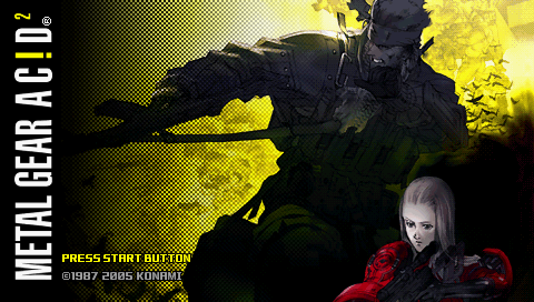 Metal Gear Acid 2 title screen for PSP