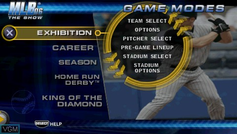 MLB 06 The Show title screen for PSP