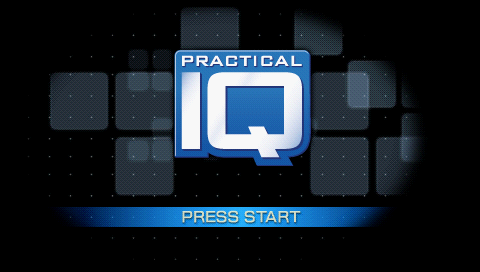 PQ: Practical Intelligence Quotient title screen for PSP
