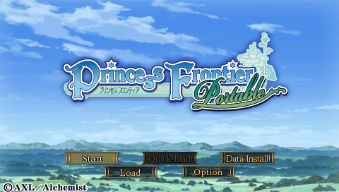 Princess Frontier Portable title screen for PSP