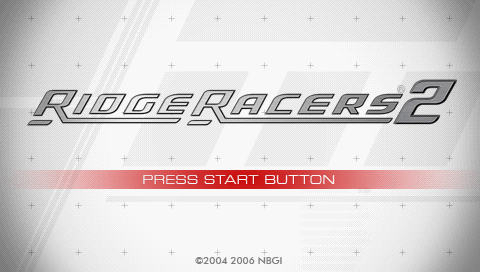 Ridge Racers 2 title screen for PSP