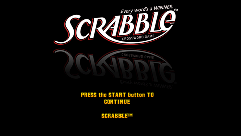 Scrabble title screen for PSP