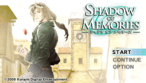 Shadow Of Memories title screen for PSP