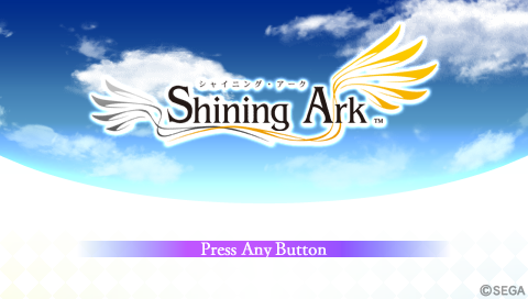 Shining Ark title screen for PSP