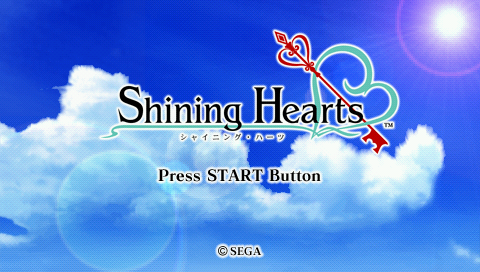 Shining Hearts title screen for PSP