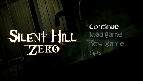 Silent Hill: Zero title screen for PSP