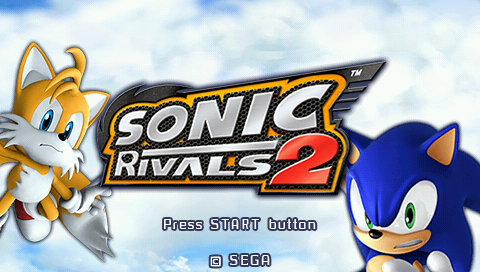 Sonic Rivals 2 [PSP Essentials] title screen for PSP