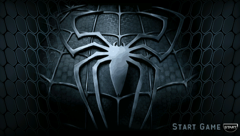 Spiderman 3 title screen for PSP