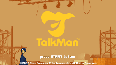 Talkman title screen for PSP