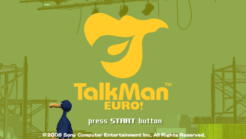Talkman Euro title screen for PSP