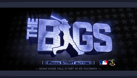 The Bigs title screen for PSP