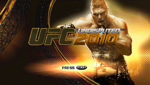 UFC Undisputed 2010 title screen for PSP