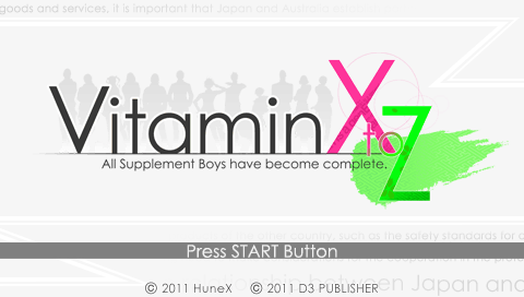 Vitamin X To Z title screen for PSP