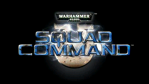 Warhammer 40,000: Squad Command title screen for PSP