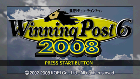 Winning Post 6 2008 title screen for PSP