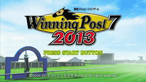 Winning Post 7 2013 title screen for PSP