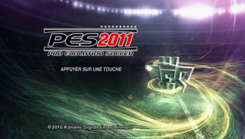 World Soccer Winning Eleven 2011 title screen for PSP