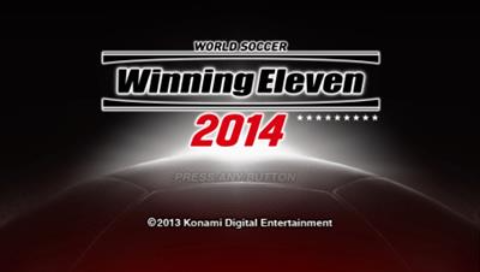 World Soccer Winning Eleven 2014 title screen for PSP