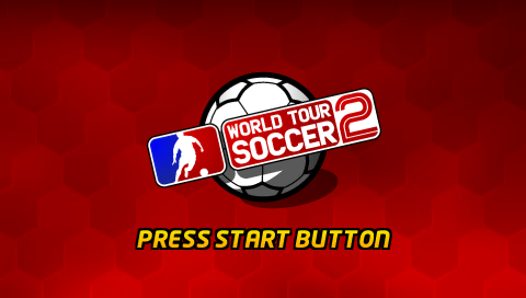 World Tour Soccer 2 title screen for PSP