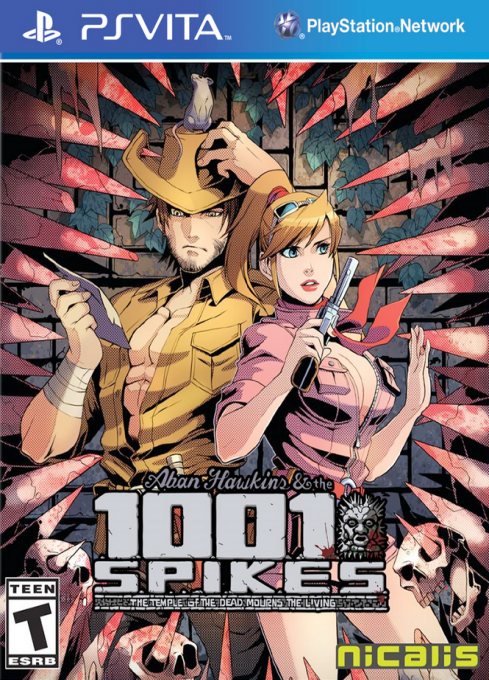 1001 Spikes box art for Playstation Vita