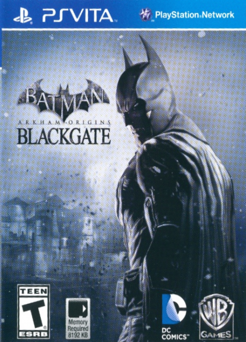 Batman: Arkham Origins Blackgate box art for Playstation Vita