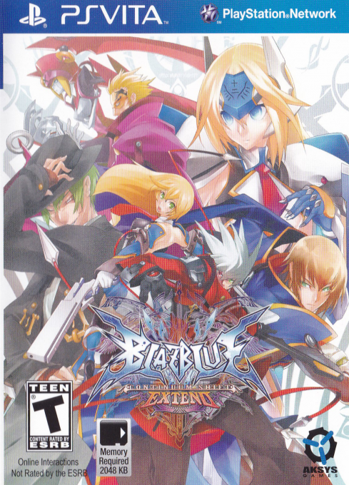 BlazBlue: Continuum Shift Extend box art for Playstation Vita