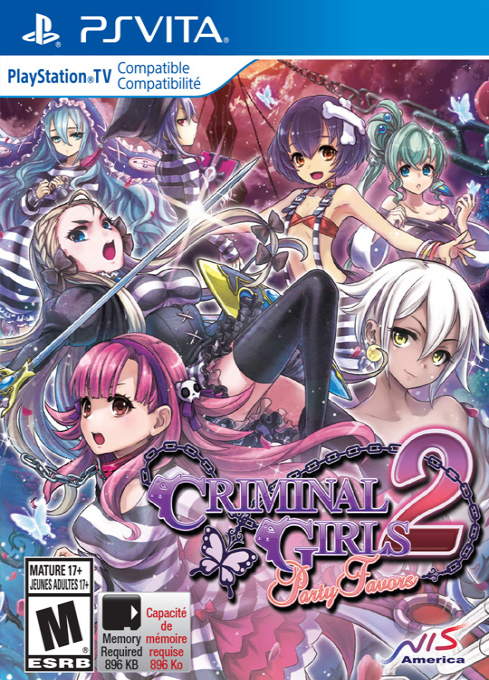 Criminal Girls 2: Party Favors box art for Playstation Vita