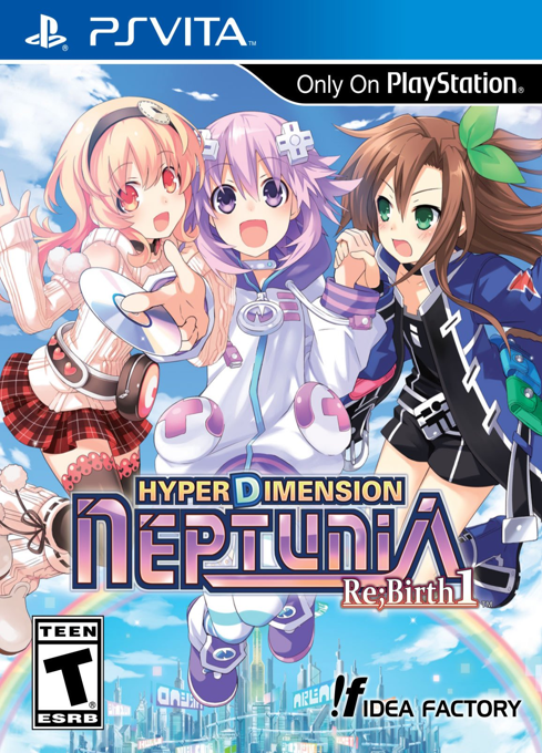 Hyperdimension Neptunia Re;Birth1 box art for Playstation Vita