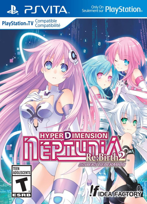 Hyperdimension Neptunia Re;Birth 2: Sisters Generation box art for Playstation Vita