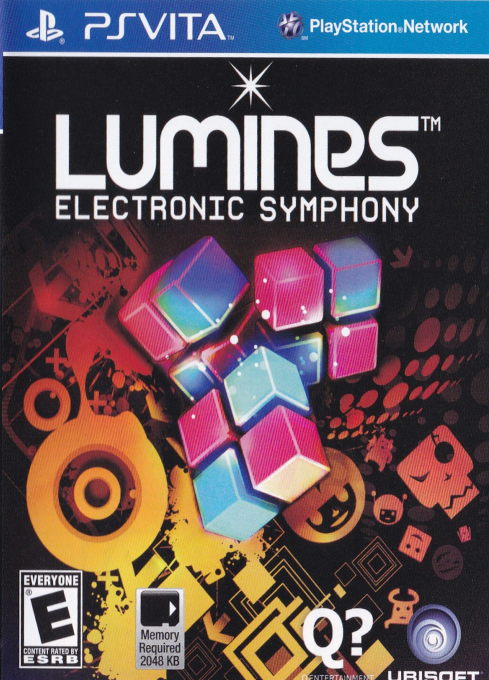 Lumines Electronic Symphony box art for Playstation Vita