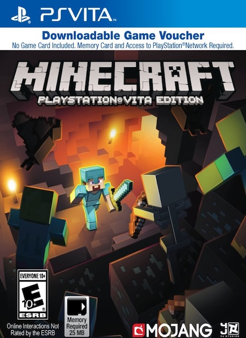 Minecraft box art for Playstation Vita