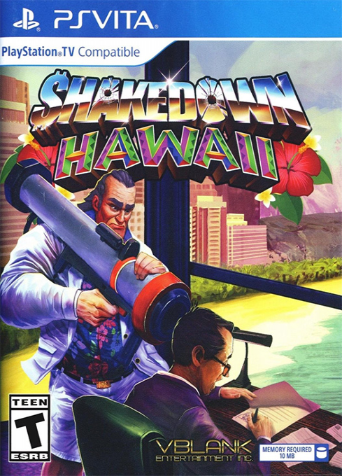 Shakedown Hawaii box art for Playstation Vita