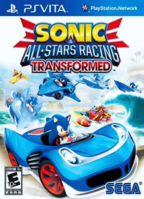 Sonic & All-Stars Racing Transformed box art for Playstation Vita