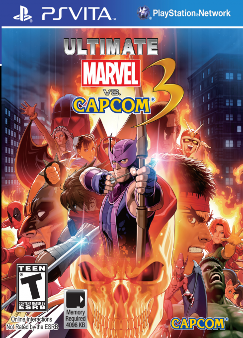 Ultimate Marvel Vs Capcom 3 box art for Playstation Vita