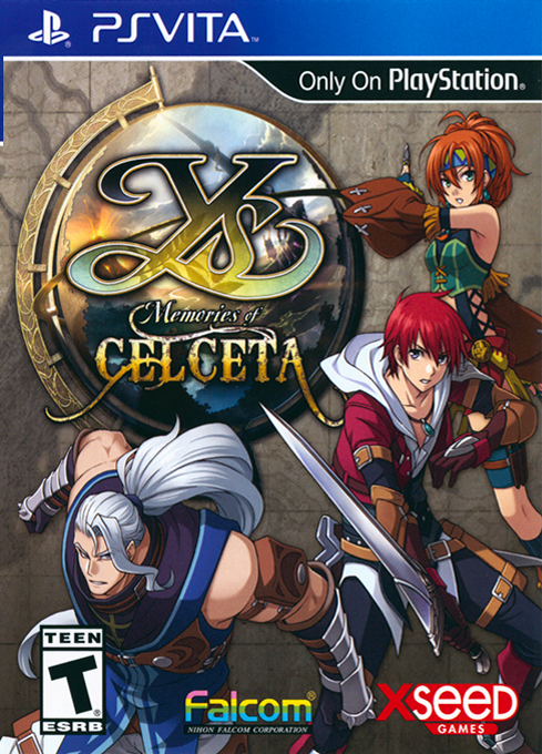 Ys: Memories of Celceta box art for Playstation Vita