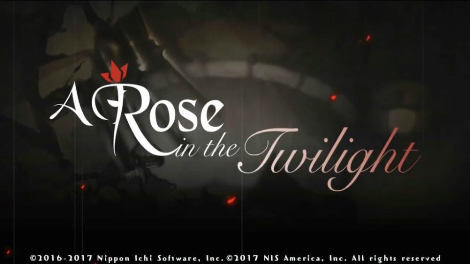 A Rose in the Twilight title screen for Playstation Vita