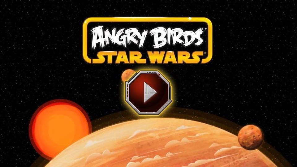 Angry Birds Star Wars title screen for Playstation Vita