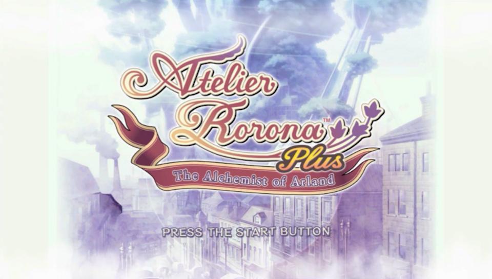 Atelier Rorona Plus: The Alchemist of Arland title screen for Playstation Vita