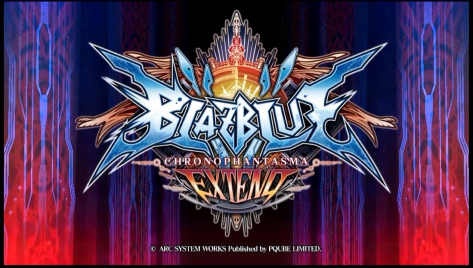 BlazBlue: Chrono Phantasma Extend title screen for Playstation Vita
