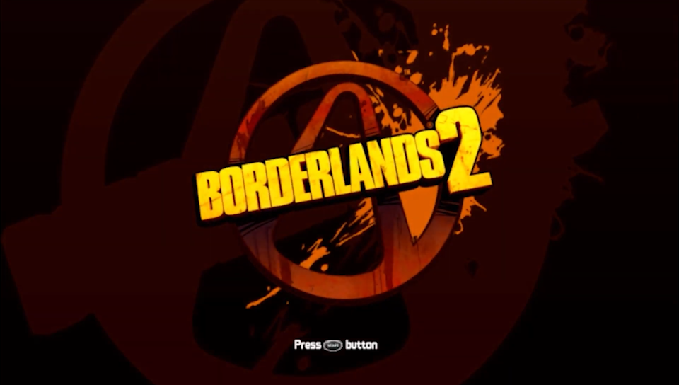 Borderlands 2 title screen for Playstation Vita