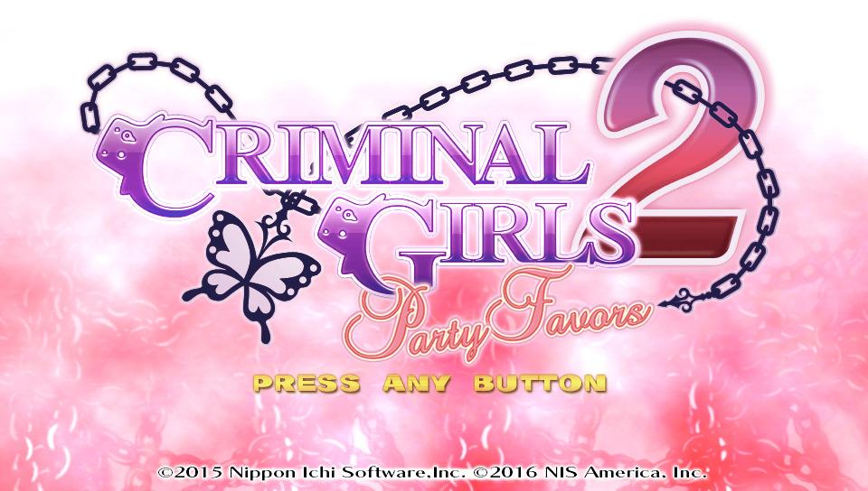 Criminal Girls 2 title screen for Playstation Vita