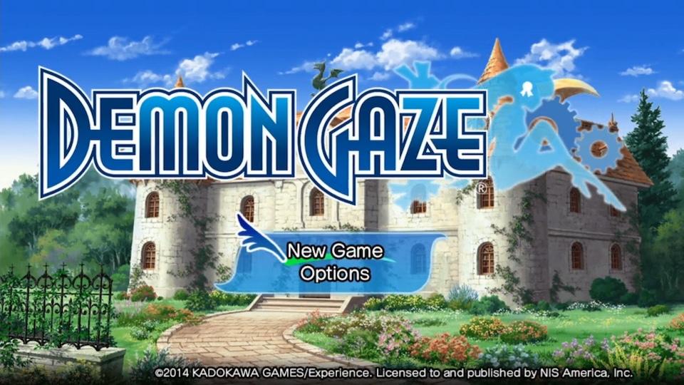 Demon Gaze [Limited Edition] title screen for Playstation Vita