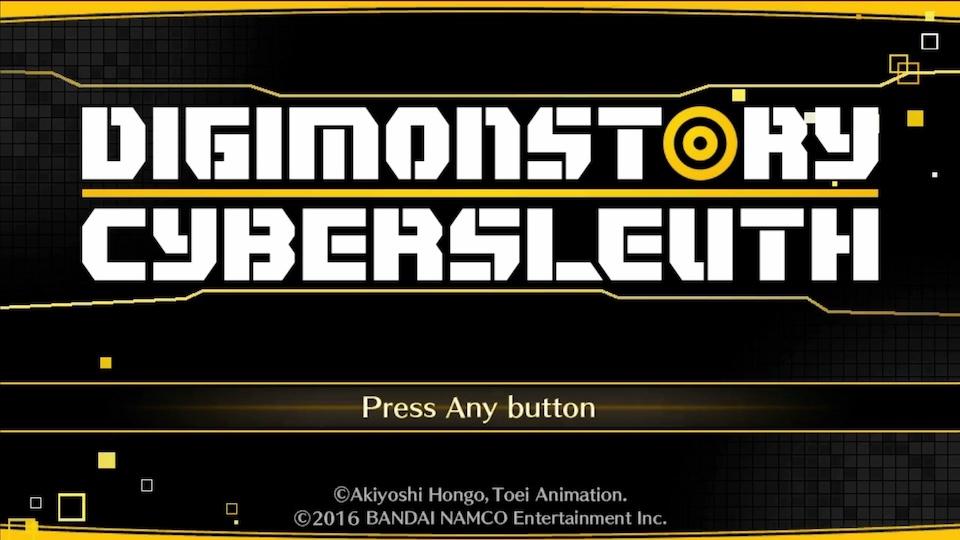Digimon Story Cyber Sleuth title screen for Playstation Vita