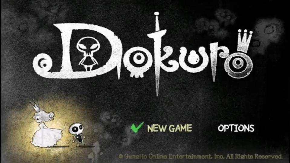 Dokuro title screen for Playstation Vita