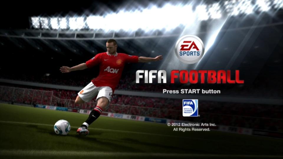 FIFA Football title screen for Playstation Vita