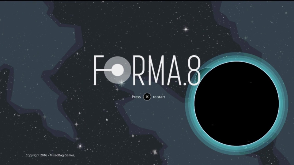 Forma.8 title screen for Playstation Vita