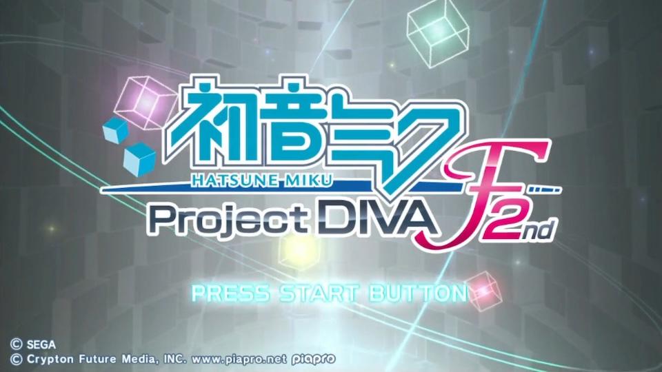 Hatsune Miku: Project DIVA F 2nd title screen for Playstation Vita